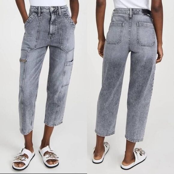 Mother Superior The Private Zip Pocket Ankle Cargo Jeans Sz. 34 - Picture 1 of 8